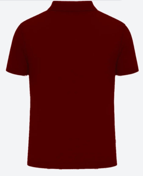Simple Polo T-Shirt - Maroon Back